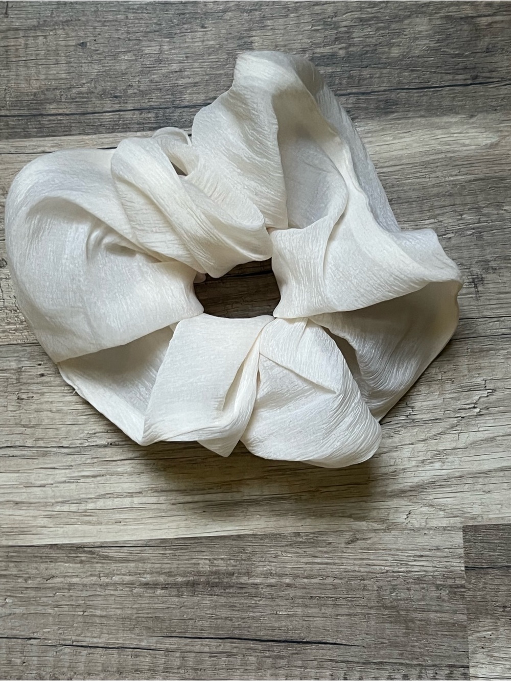 Cream Oversized Kitsch Scrunchie Hair Accessory
